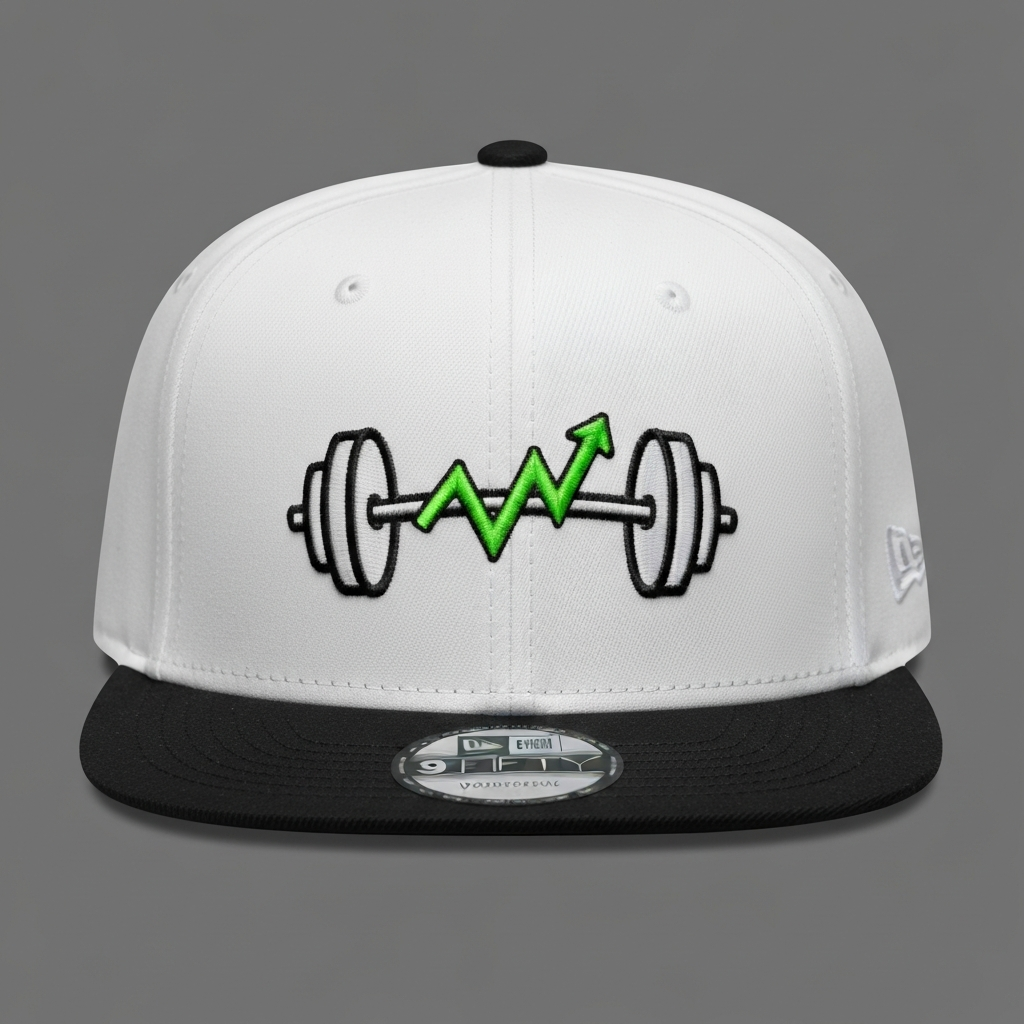 Heavy Returns two-tone snapback — white crown, black brim